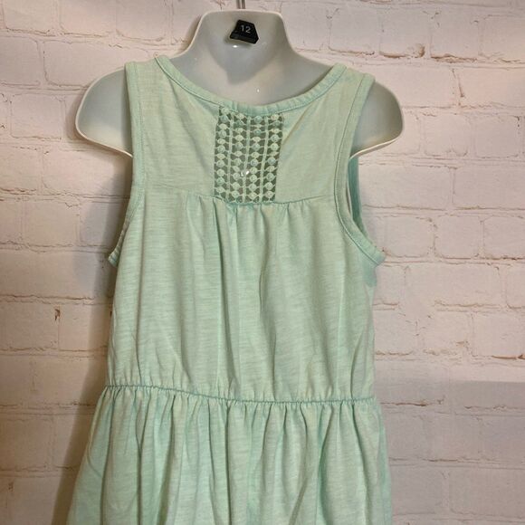 Cherokee Girls Ombré Blue-Green Scoop Neck Tank Summer Dress - Picture 4 of 5